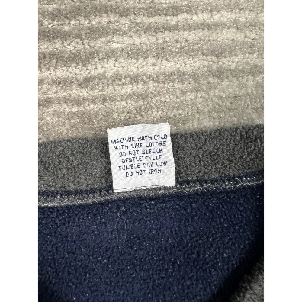 Old Navy Fleece Pullover Mens 16 Gray V-Neck Long Sleeve Contrast Stitching